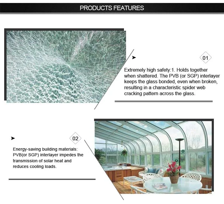 Milk white safety building material laminated glass