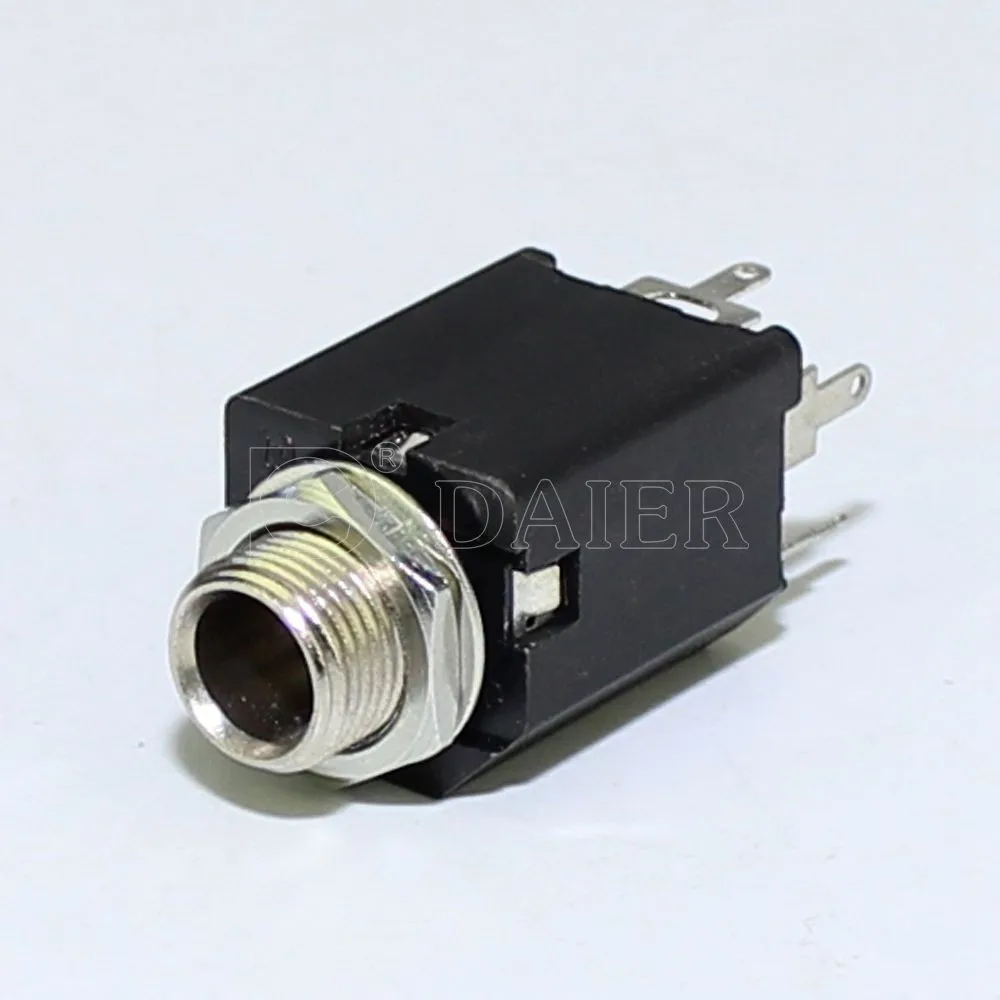 1/4 Inch Stereo Audio Female Socket Connector Panel Chassis Mount