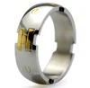 Gold Plating H Letters Screw Stainless Steel Ring Titanium Ring Women Wedding Rings Engagement Band