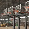 54" Basketball System Adjustable Hoop Backboard Court Net PoleBackboard