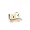 new products Vintage Wooden Block Desk Accessory Shabby Rustic Chic Number Perpetual Calendar