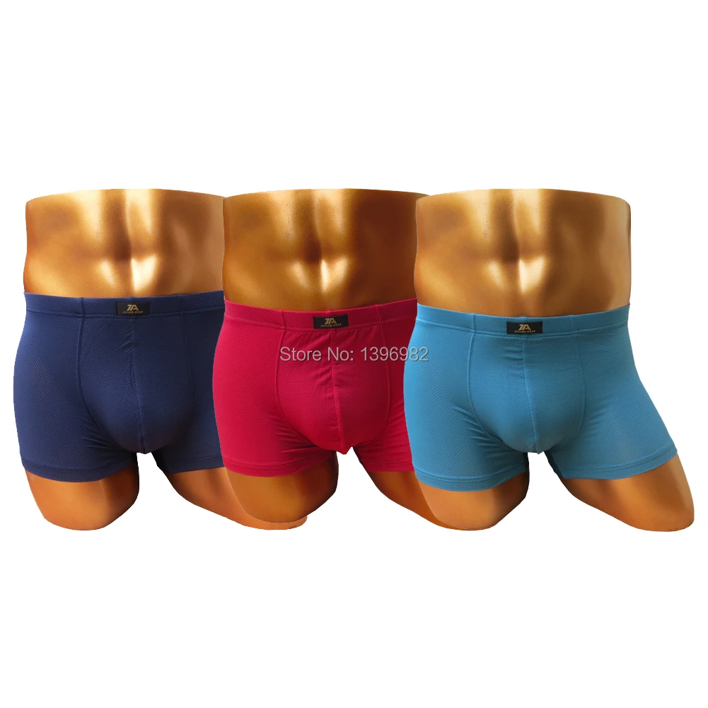 WSPLYSPJY Mens Comfortable Underwear Classic Bamboo Fiber Boxer Briefs-4 Pack