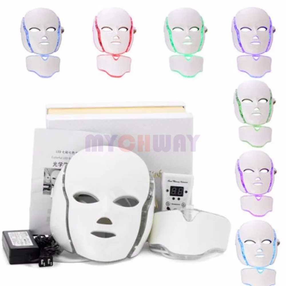 Anti-aging Pdt Beauty Machine Led Light Therapy Face Mask 7 Colors Led ...