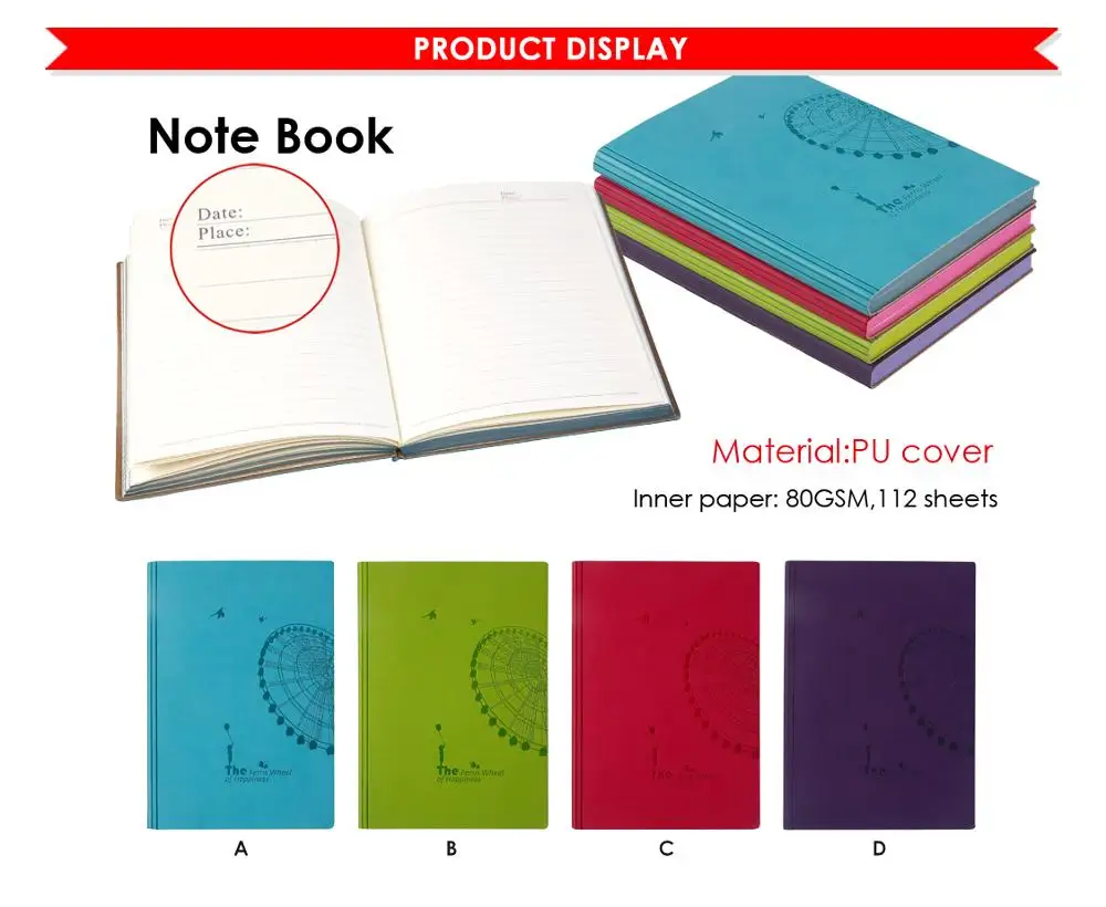 80 Gsm Pu Plastic Cover School Notebook - Buy Plastic Cover Notebook ...