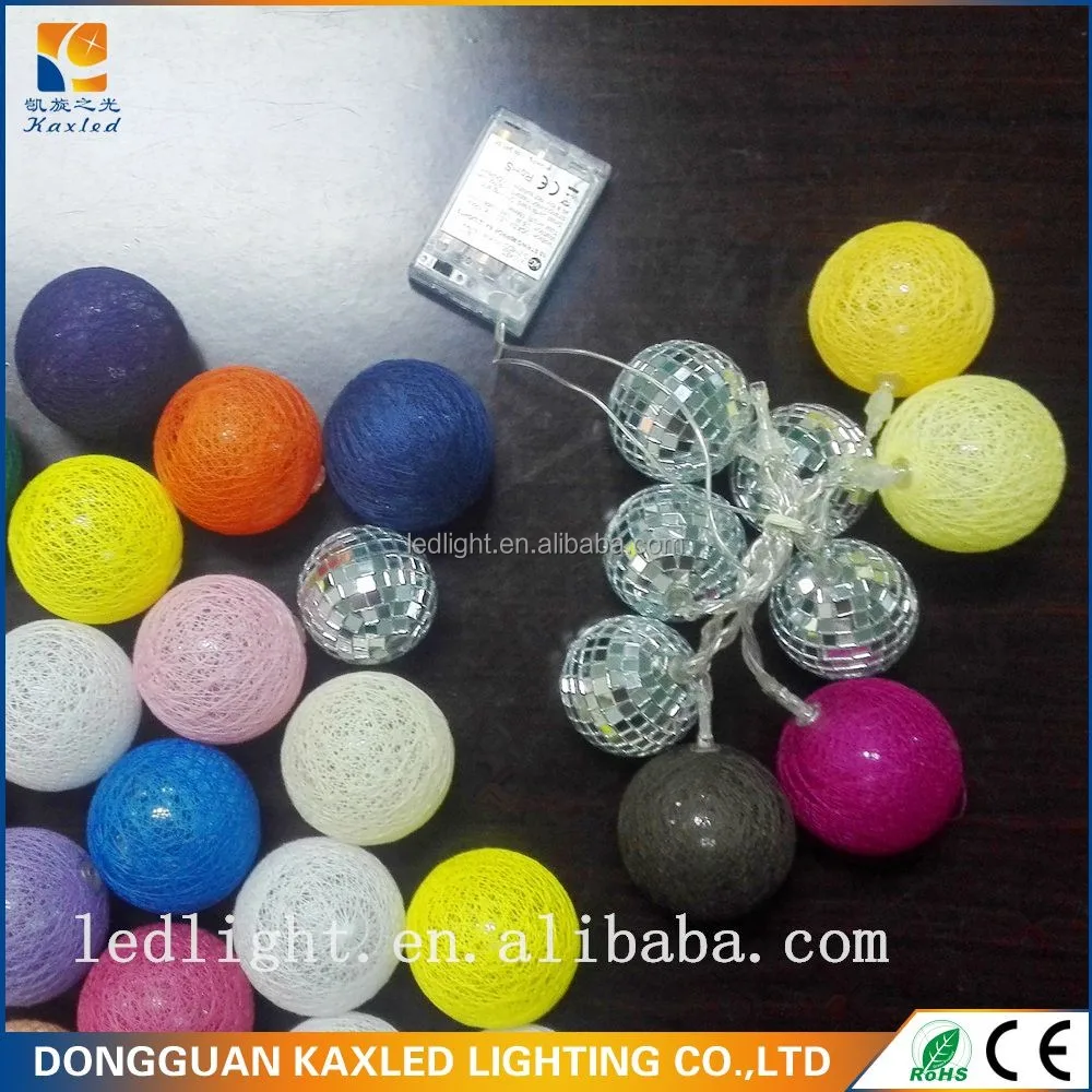 Cotton Yarn Ball Battery Operated Led Light String Wedding