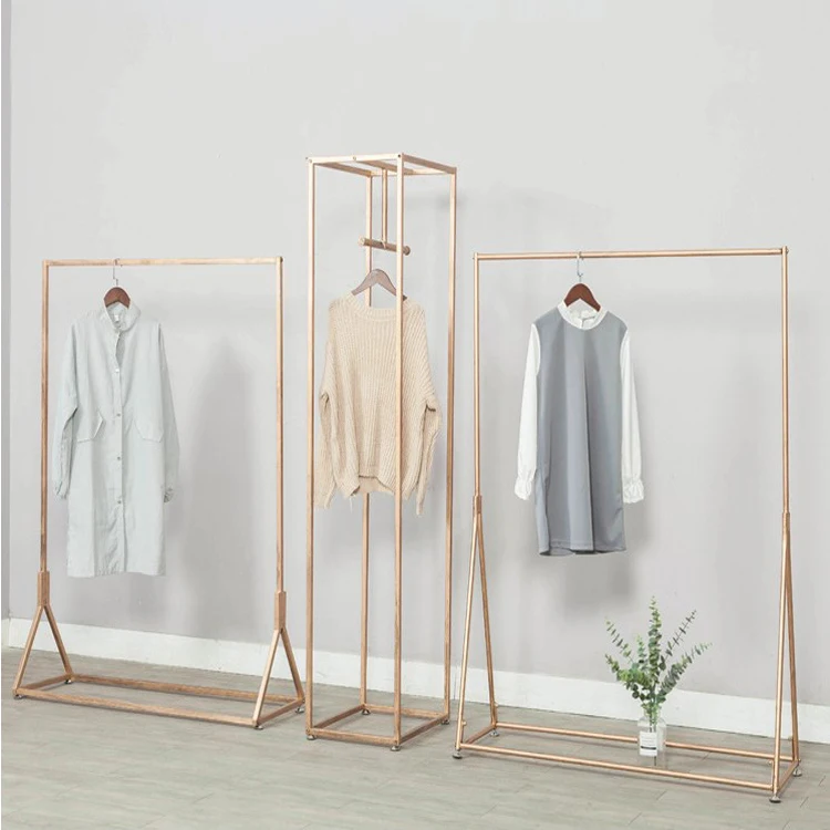 Custom Metal Clothes Racks Retail Shop Interior Decoration Dress