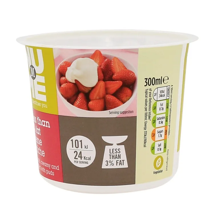 300 Ml Hot Jual Tahan Air Label Desain  Pp Yogurt  Cangkir 