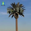 Radio am fm digital artificial palm tree leaves telecom tower