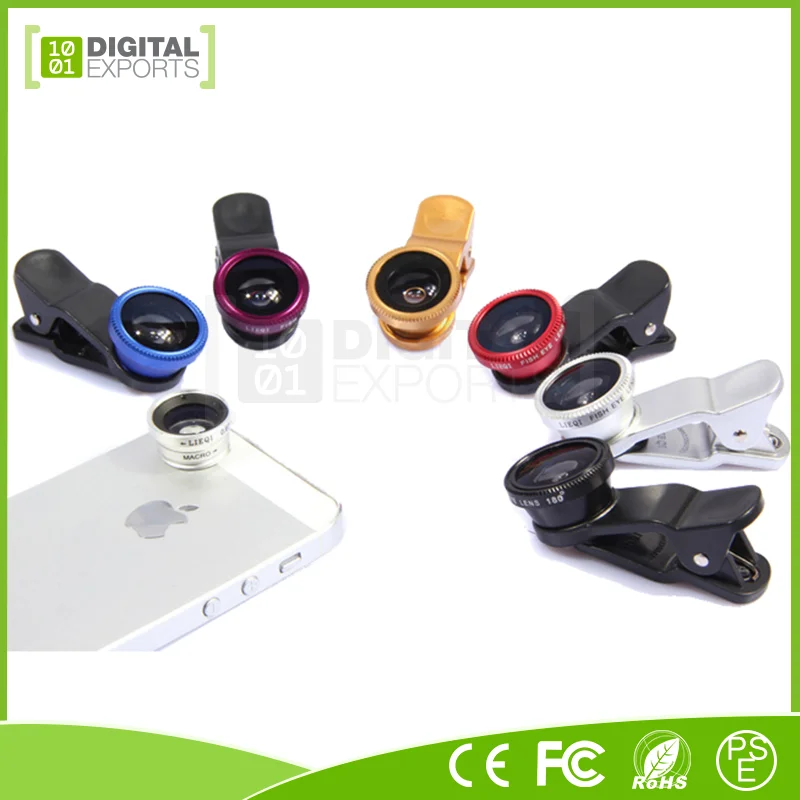 Universal Clip Lens Macro Wide Angle 2 In 1 Phone Camera Lenses For