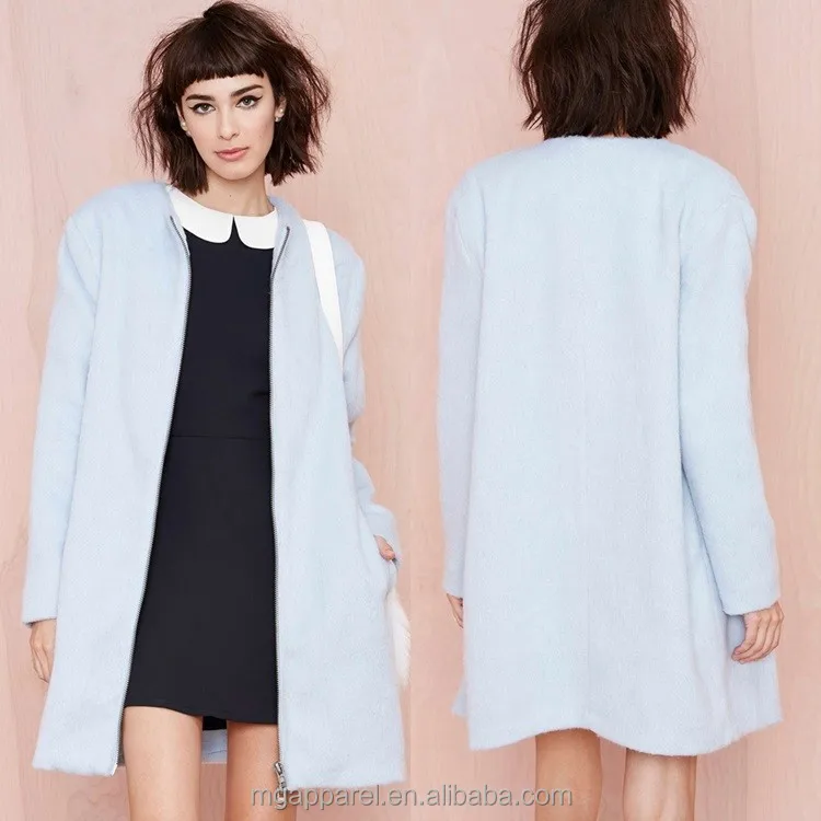 collarless coat womens