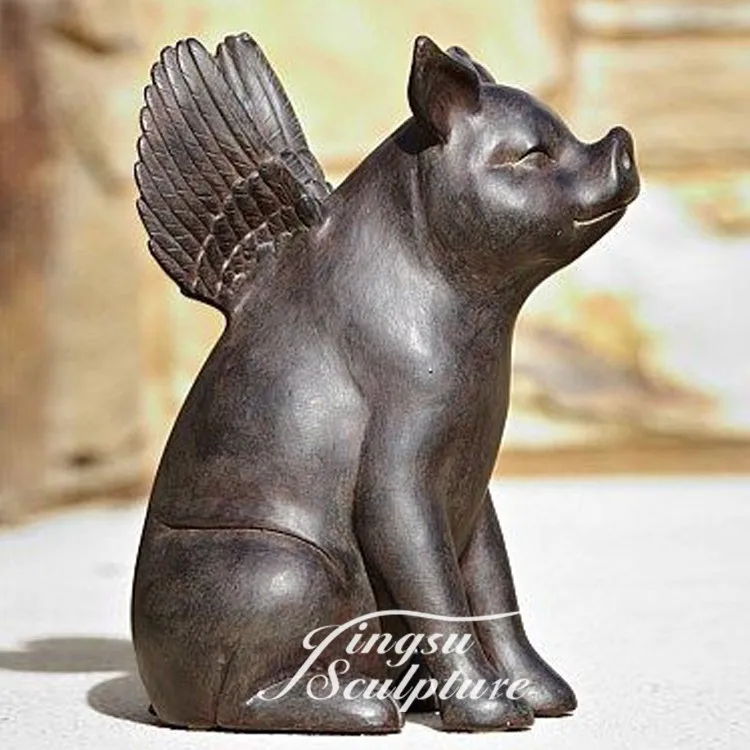 Garden Bronze Flying Pig Statue - Buy Flying Pig Statue,Bronze Flying ...