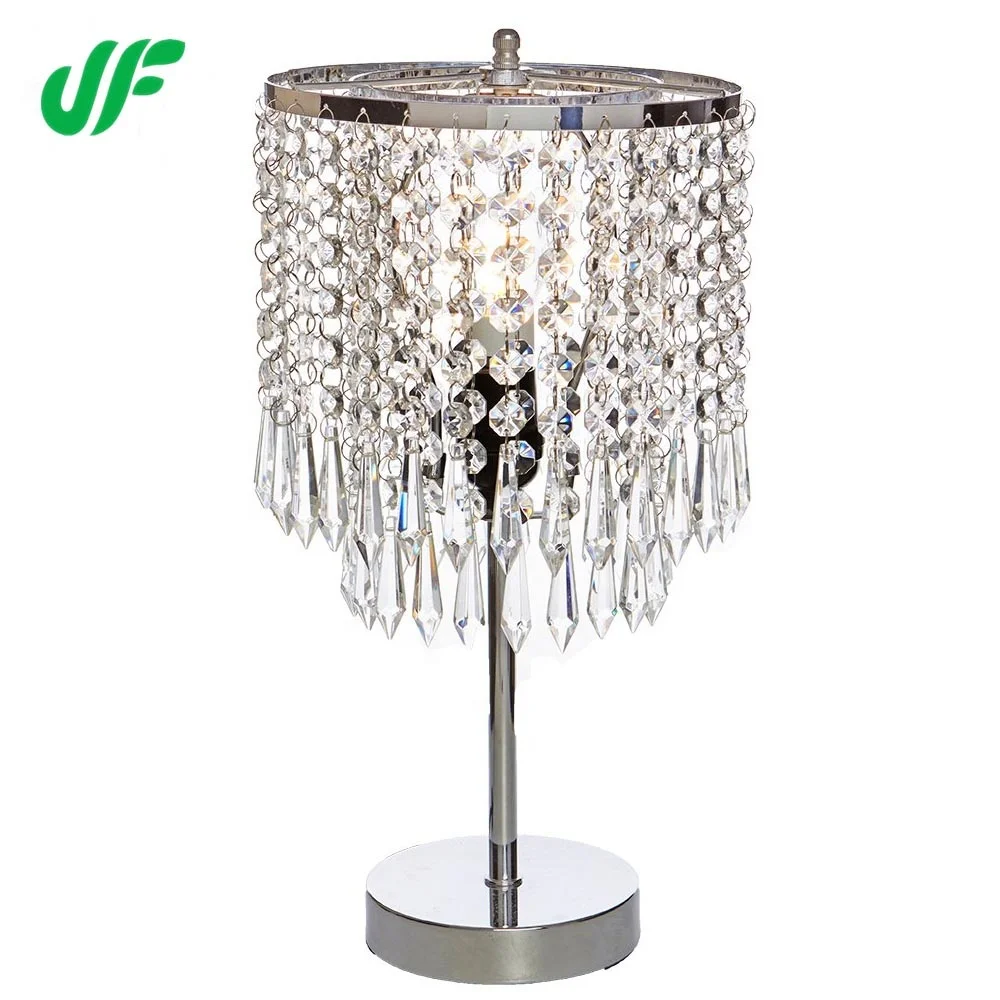 chrome and crystal table lamps
