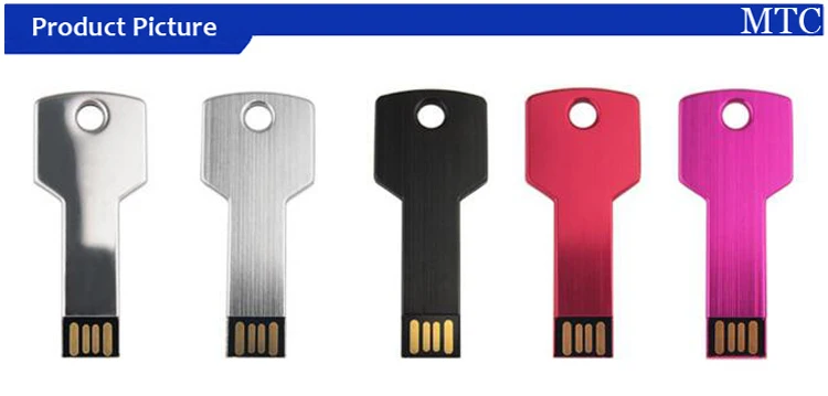 Personalizado Clave shape Pendrive 16GB keys flash memory stick 16 GB hot selling metal Cle USB Key - ANKUX.COM