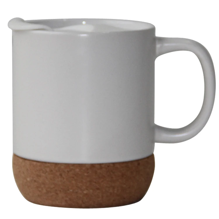 14oz Ceramic Mug With Cork Base And Pp Lid - Buy Cork Mug,Cork Mug With ...