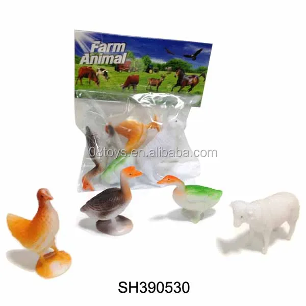 4 Pcs Bulk Rubber Animal Toys Plastic Farm Animal Toy Buy Plastic