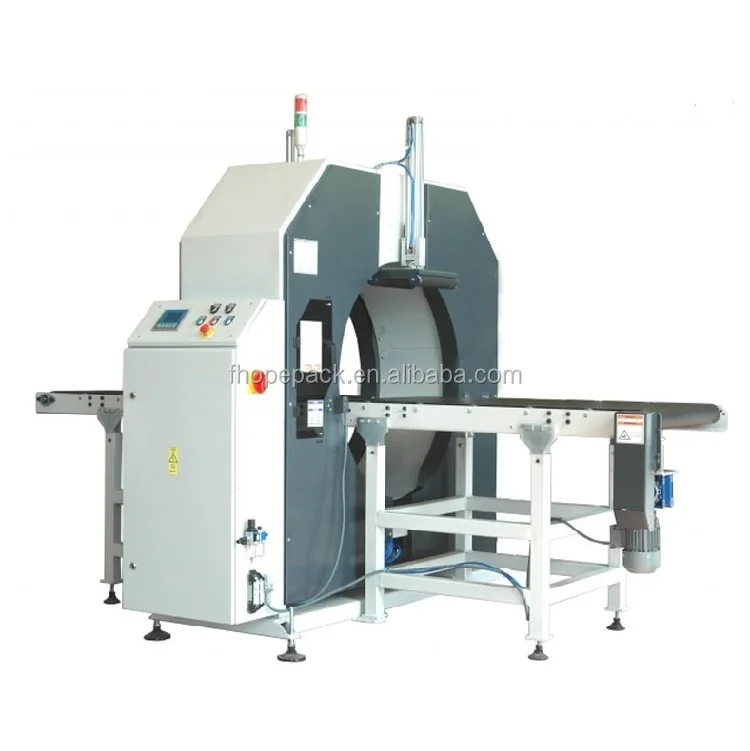 
Advanced quality horizontal stretch wrapper orbital wrapping machine with PLC Control 