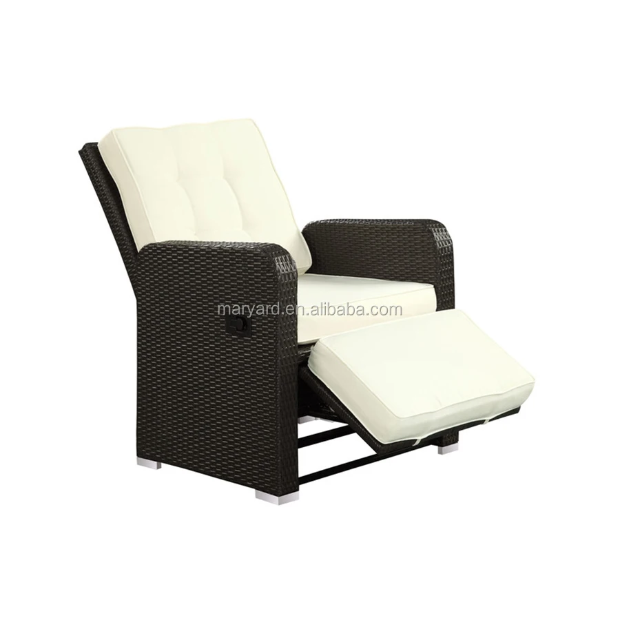 Outdoor Wicker Adjustable Recliner Chair Rattan Dining Chair Garden