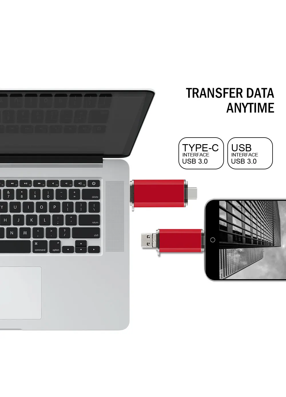 3 in 1 otg metal usb 3.0 16gb 32gb 64gb type c pendrive with cooperation gift customize logo - ANKUX.COM