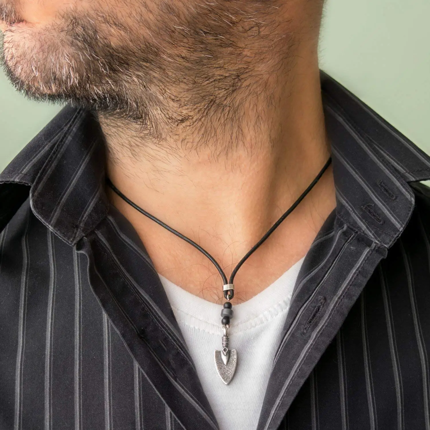 Men's Necklace - Men's Choker Necklace - Men's Leather Necklace - Men's Jewelry - Guys Jewelry - Guys Necklace - Necklaces For Men - Jewelry For Men - Male Jewelry - Male Necklace