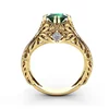 INFANTA JEWELRY 2019 Cosmetics Vendors Jewelry Grandmother Green Zircon Diamond Ring Fashion Luxury Engagement Ring Jewelry