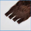 Using raw human extensions materials to make hair products looking nice real remy indian wet and wavy tape hair