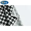 Houndstooth Print Acrylic Spandex Cotton Knitted Fabric