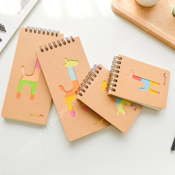 Kustom Murah Kraft Kertas Spiral Mini Notepad Grosir 