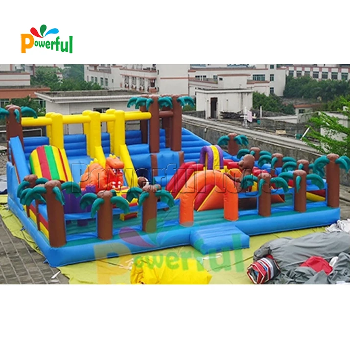 Forest theme fun city kids playland inflatable playground