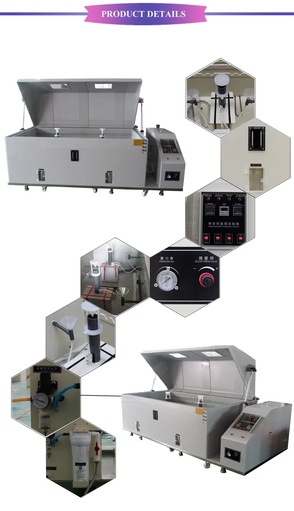 Electronic laboratory Corrosion Testing Chamber Environmental saline equipment salt spray cabinet salt fog test chamber price