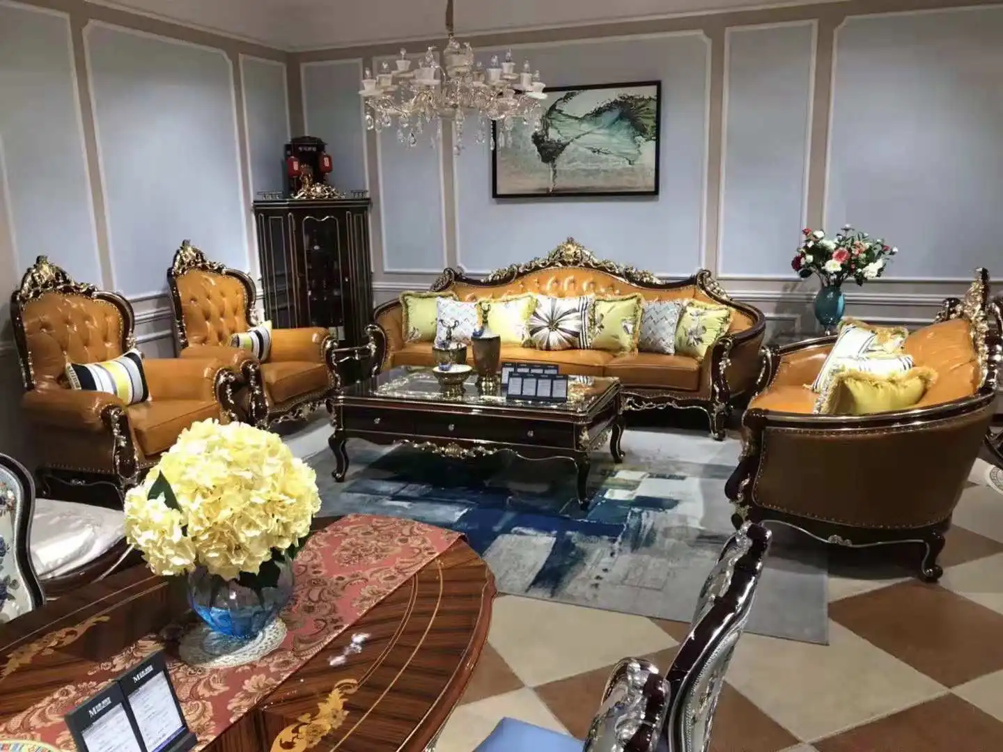 home living room king throne wood sofa sets