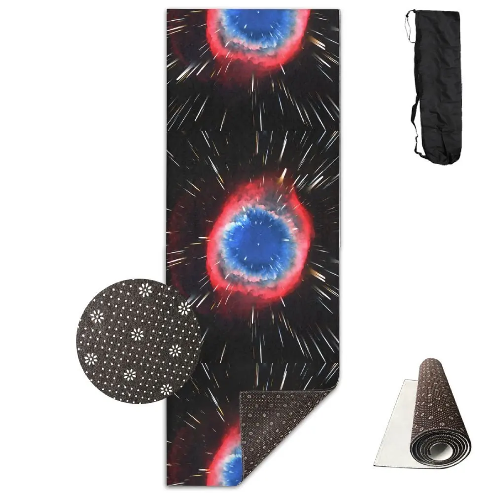The Space Stars Nebula Explosion Deluxe Yoga Mat Aerobic Exercise Pilates