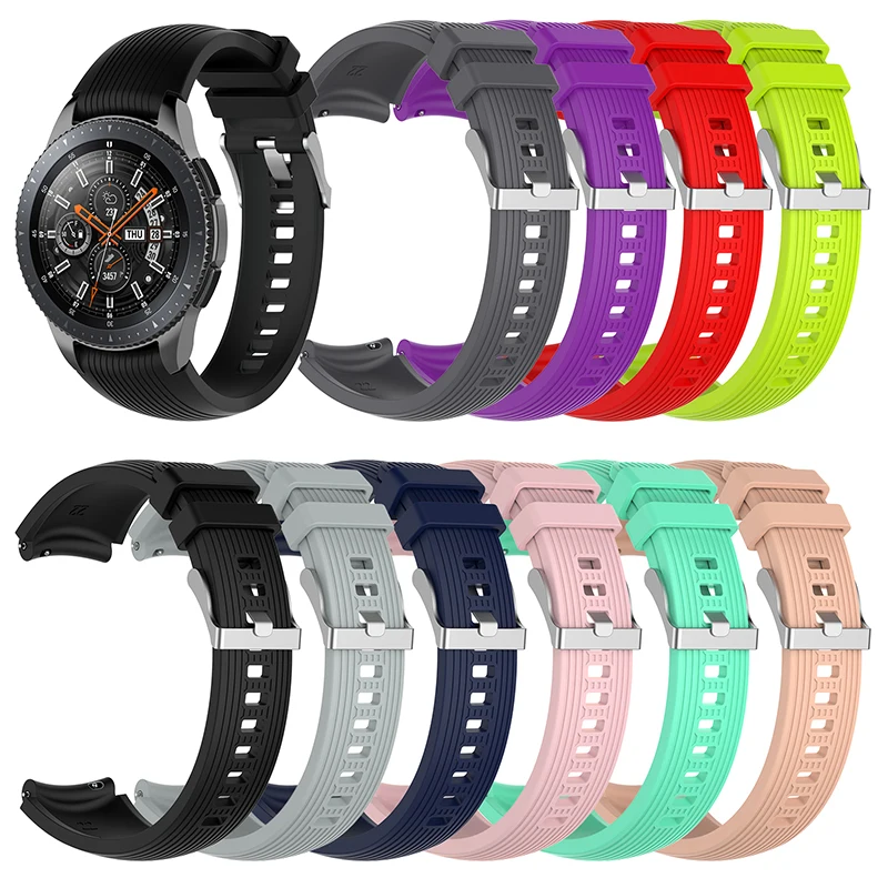 Colorful Strap Quick Release 22mm Width Watch Bands For Samsung Galaxy Watch 46mm Silicone Watch 9888