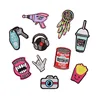 Gernro Embroidered Patch Key Headset Patches for Clothing Thermo-adhesive Patches for Clothing Stripes for Clothes PE370
