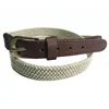 new style quality wonderful lady girl knitted elastic leather braided belt