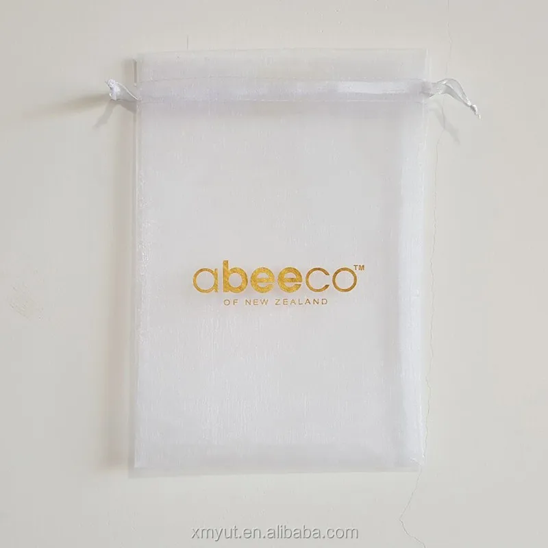 Custom Size Drawstring Gift Organza Pouches Colorful Jewelry Organza Bag Recyclable Grey Color or Customized Acceptable