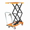 capacity 500kg hand releasing manual hydraulic scissor lift table trolley