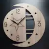 Creative Moon Mdf Design Wall Clock for Kids Room Decoration