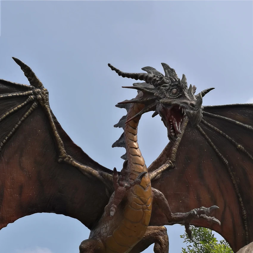 Outdoor Life Size Fiberglass Dragon For Sale - Buy Dragon Statue ...