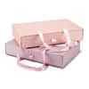Ready to ship pink/purple clothes bra bikini box swimwear packaging box slide drawer gift box with ribbon handle