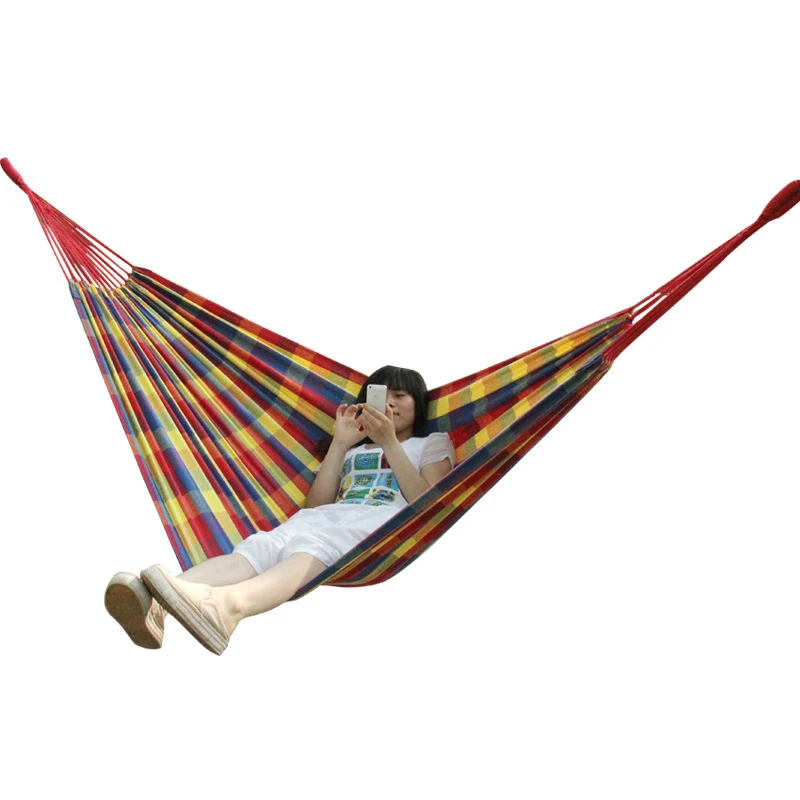 New Parachute Portable Canvas Fabric Travel Camping Hammock Child Crochet Aerial Hammock