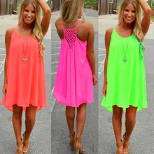 Summer dress 2015 chiffon female dress backless summer style vestido de festa sundress plus size women clothing robe beach dress