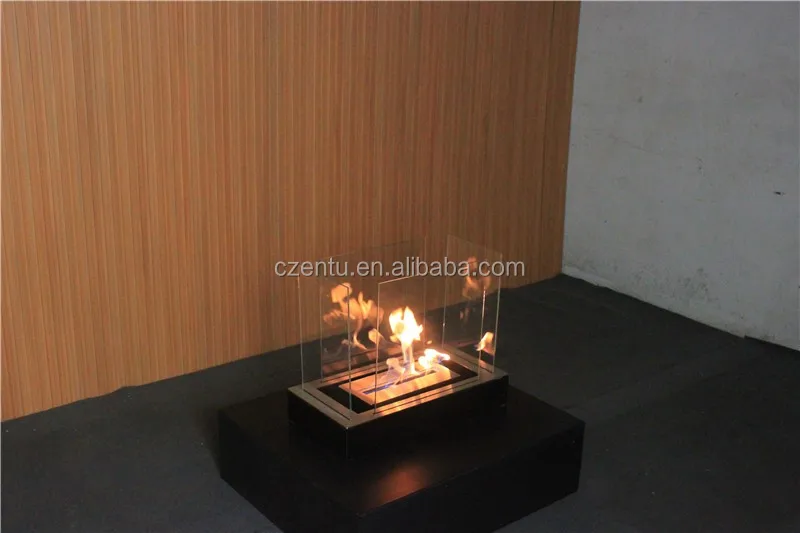 Entu Fireplace Ventless Table Top Free Standing Ethanol Fireplace
