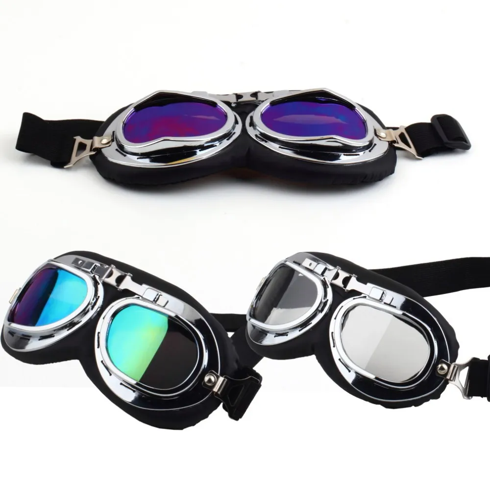 Pilot Goggles Anti-UV Helmet Glasses Outdoor Sports Scooter Motocross Glasses