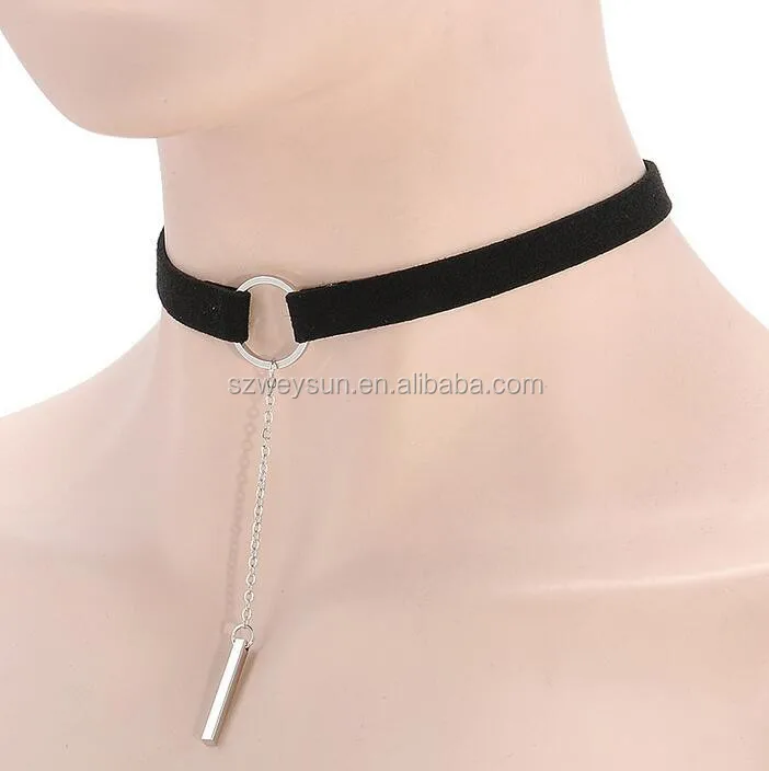 gold velvet choker