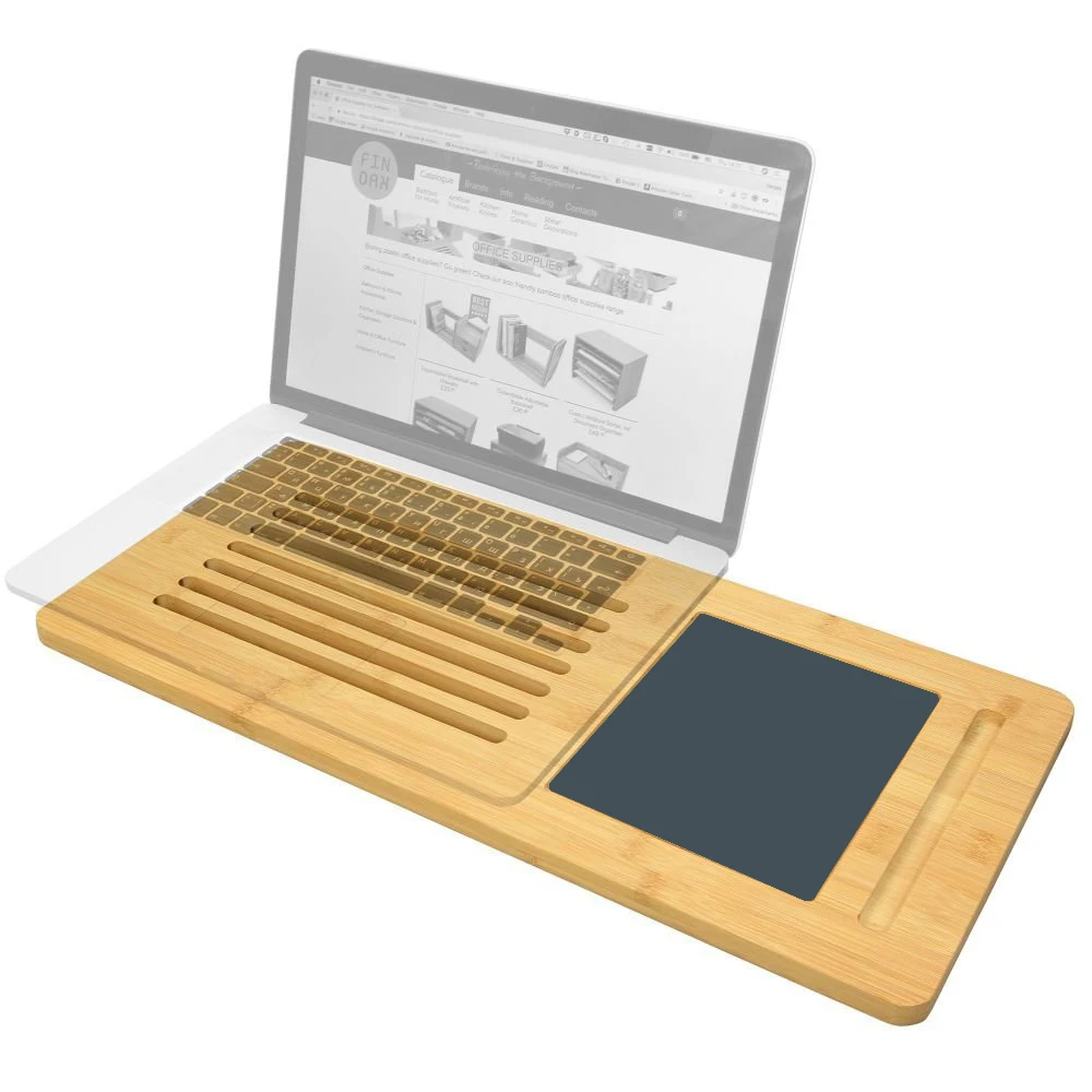 Laptop Tray Board Cork Pad Portable Laptop Lap Desk With Mouse Pad