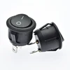 mini round rocker switch on off power switch 2 gear 2Pin black AC250V6A/10A125V control switch KCD1