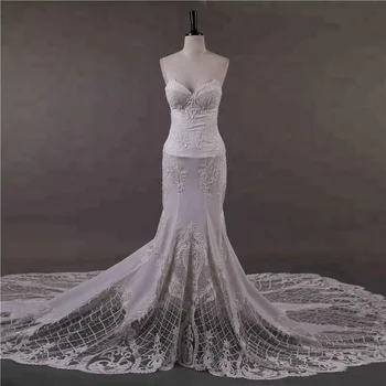 Designer Mermaid Lace Crystal Custom Made Wedding Dress Buy