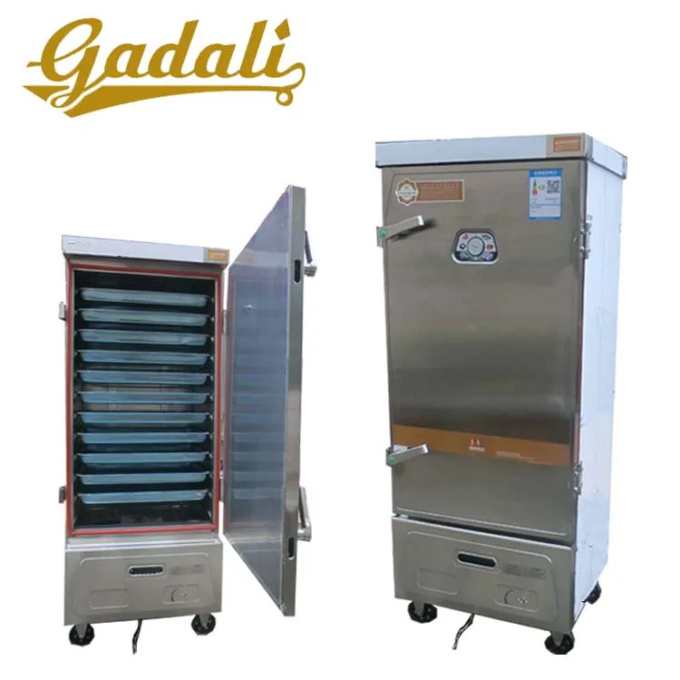 Commercial Stainless Steel Electric 12 Tray Chinese Rice Steamer(zqmc