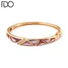 Multi beautiful style rose gold plating Mop gold bangles bangle bracelets mother of pearl bangle