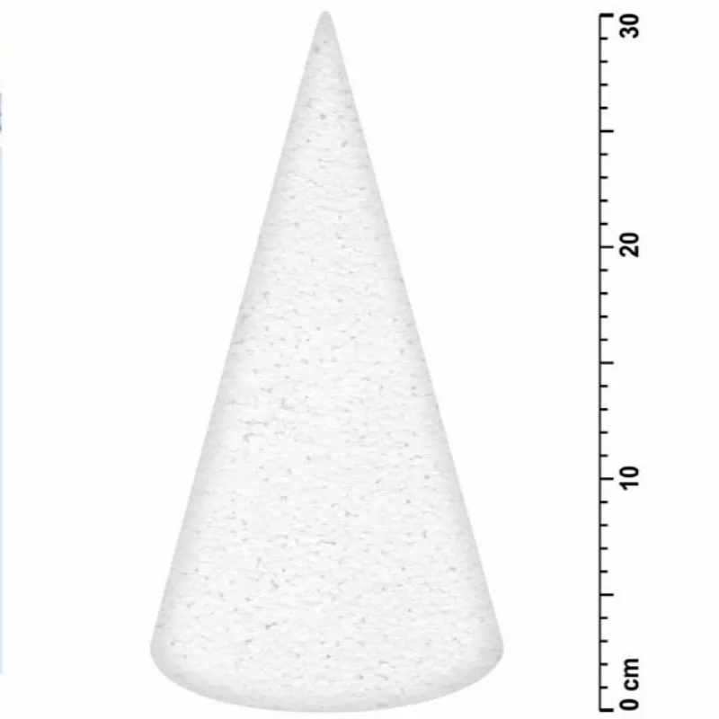 30cm Modelling Polystyrene Styrofoam Foam Ball White Cone For Diy Christmas Tree Party 0786